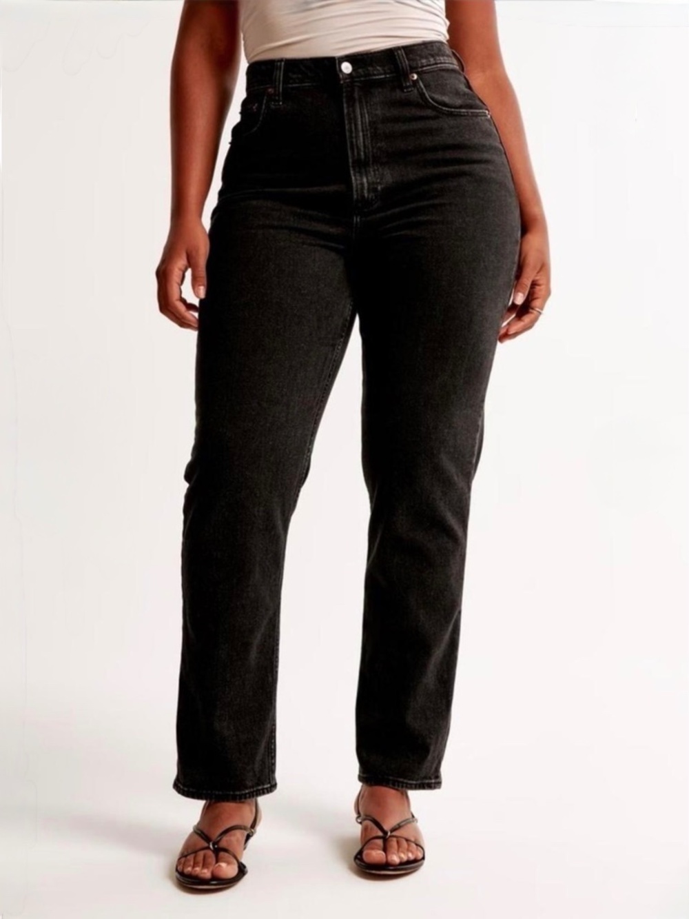 NWOT- Abercrombie Curve Love - Ankle Straight - Ultra High Rise Jeans - Size 24